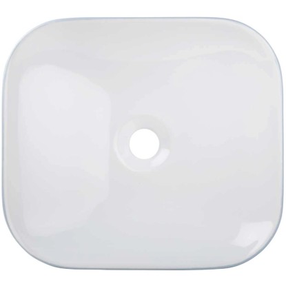 Cuando Lavabo da appoggio Bianco / Blu artico 45 cm