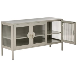Beliani Buffet Gleora beige clair 65 x 120 x 40 cm