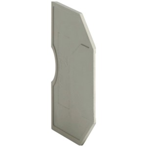 Piastra terminale grigia in plastica per morsettiere 2,5-4mm².