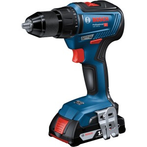 Avvitatore a batteria Bosch Professional GSR 18V-55 con batterie, caricabatterie e L-Boxx.