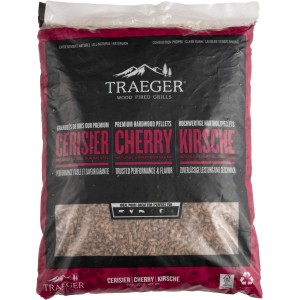 Traeger Pellets di legno duro di ciliegio 9 kg per grill e affumicatori.