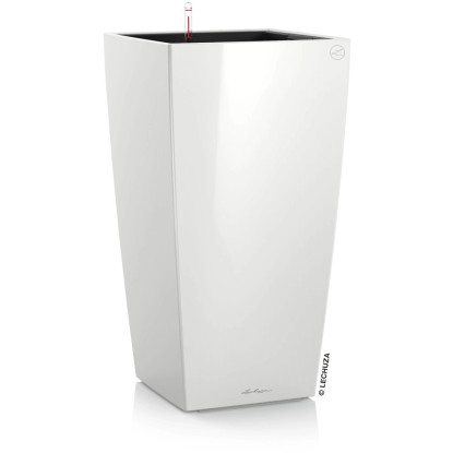 Lechuza Pflanzgefäss Cubico Premium 40 Weiss hochglanz 40 x 40 cm / Höhe 75 cm