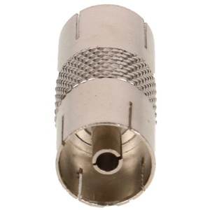 Adattatore antenna Schwaiger in metallo per prolunga cavo antenna.