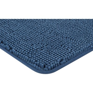 Tappetino da bagno baliv blu scuro (40x60 cm) in poliestere con struttura a nodi.