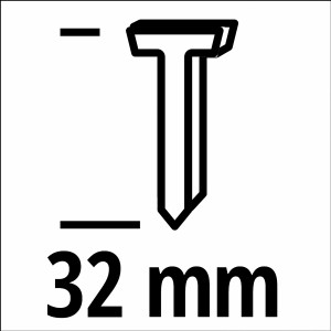 Chiodi Einhell, 32 mm, per cucitrice/chiodatrice TE-CN 18 Li. Accessorio per chiodatrici pneumatiche.