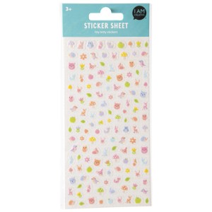 I Am Creative Mini-Sticker mit Tiermotiven, 9x21cm Bogen für Scrapbooking.