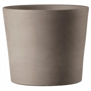 Vaso per piante Deroma Vaso Cilindrico in terracotta color grafite, Ø 16,2 cm.