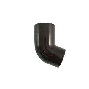 Curva marrone per pluviale Marley a 67 gradi DN 105 in plastica per grondaie.