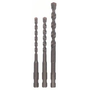 Set di punte per cemento Bosch SDS-Quick, 3 pezzi, per muratura, cemento e pietra naturale.