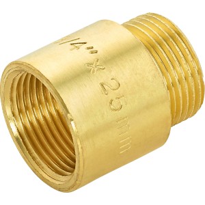 Rallonge de robinet en laiton, 24,1 mm x 26,4 mm, longueur 25 mm pour raccords filetés.