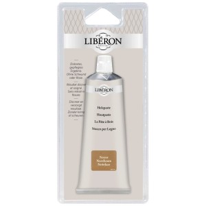 Holzpaste Nussbaum 80ml im Tube zur Reparatur von Holz, geeignet für Möbel und andere Holzarten.