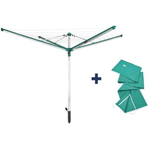 Stendibiancheria a ombrello Leifheit Linomatic 500 Deluxe Cover con custodia e sistema Easy-Lift.