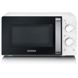 Microonde Severin MW7885-CH, 17L, acciaio inox/bianco e nero. Microonde da cucina compatto con piatto girevole.
