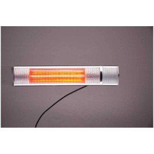 Sonnenkönig Letor stufa a infrarossi argento, 2000W, per montaggio a parete o soffitto.