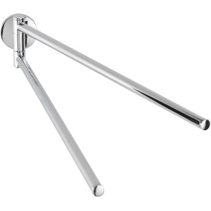 Wenko Handtuchhalter Cuba, 2-armig, Chrom, zur Wandmontage. Handtuchständer aus Metall.