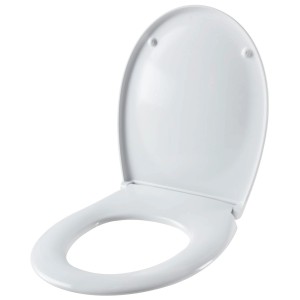 Sedile WC Diaqua Barbana bianco con chiusura rallentata, in duroplast, per WC sospesi.