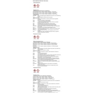 Étiquette du spray universel Motorex Intact MX50, 500ml, avec avertissements et ingrédients.