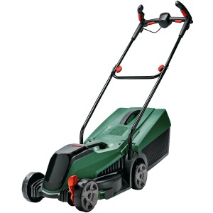 Tagliaerba a batteria Bosch CityMower 18V-32-300 Solo, tosaerba verde per giardini urbani.