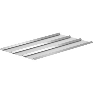 Pannello per tetto e facciata SDF, alluminio naturale, 585x1180 mm, per rivestimento casette da giardino.