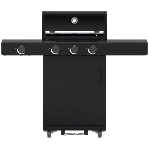 Outdoorchef Grillstation Heat C-335, barbecue a gas nero con 3 bruciatori, ripiani laterali e mobiletto.