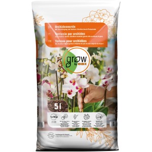 Sacco di terriccio per orchidee GROW by OBI, 5l, senza torba, per fioriture rigogliose.