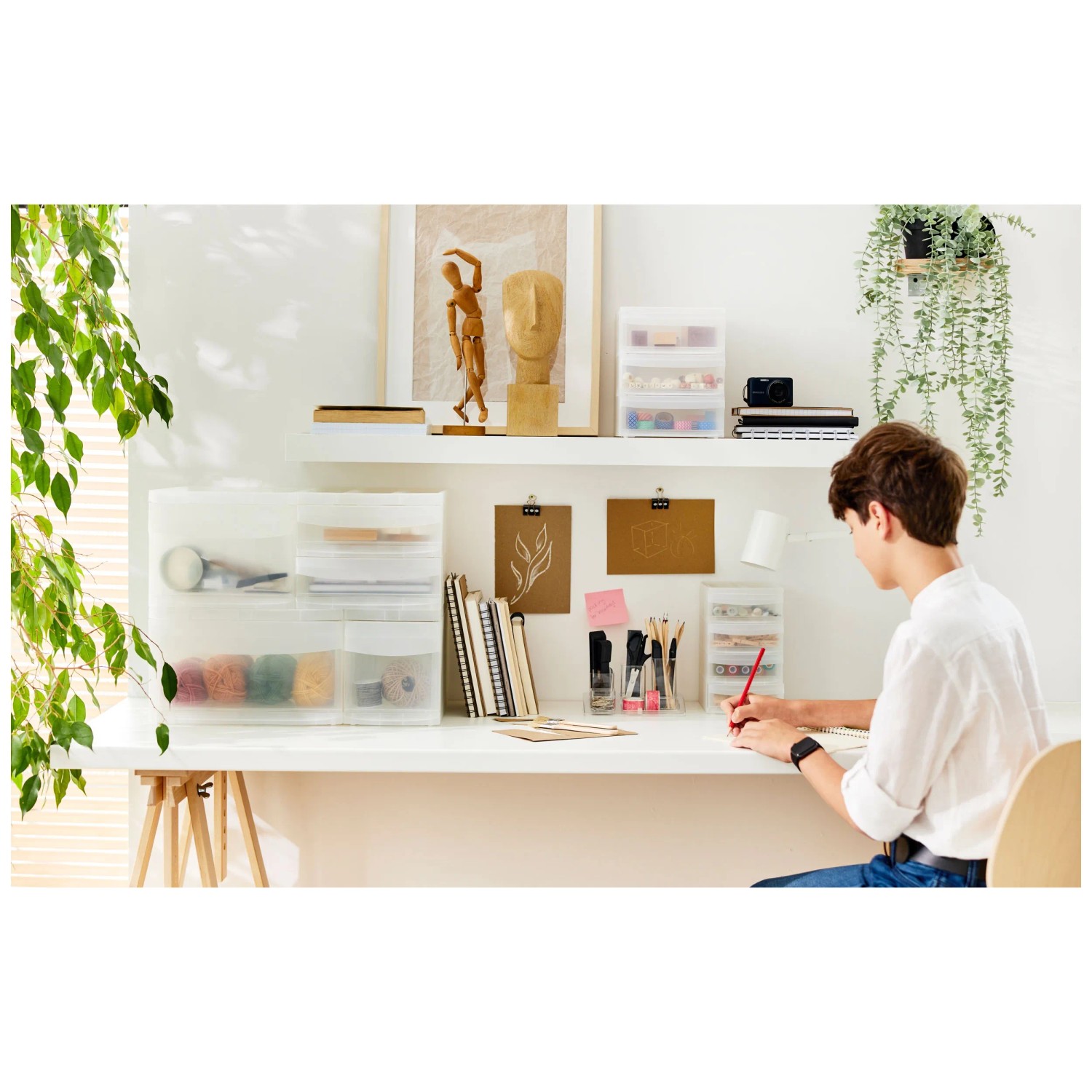 Rotho Schubladenbox Tower SYSTEMIX XS mit 4 Schüben Natur kaufen bei OBI