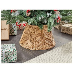 Cache-pied de sapin Sapin en jacinthe d'eau, Ø 45 cm, pour dissimuler le pied du sapin.