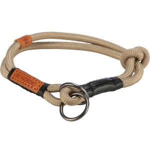 Collare per cani Trixie Be Nordic, sabbia-nero, in corda con stop regolabile.