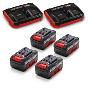 Tagliaerba a batteria Einhell GP-CM 36/47 S Li-BL: 4 batterie e 2 caricabatterie in set.