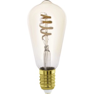 Eglo LED-Leuchtmittel connect.z ST64 E27 Amber. Vintage-Filamentdesign, bernsteinfarbenes Glas, goldener E27-Sockel.