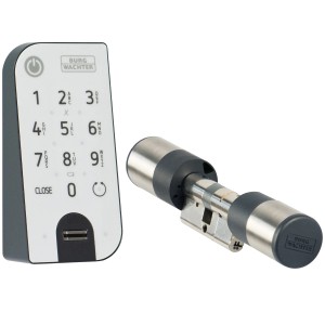 Burg-Wächter ENTRYeasy 7602: Elektronisches Türschloss-Set mit Keypad und Profilzylinder.