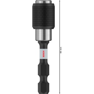 Portainserti Bosch Impact Control a sgancio rapido, 60 mm, nero-argento. Robusto con funzione Quick-Change.