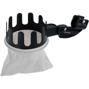 Raccoglifrutta Fiskars per giraffe da taglio, accessorio con sacco in tessuto per la raccolta.