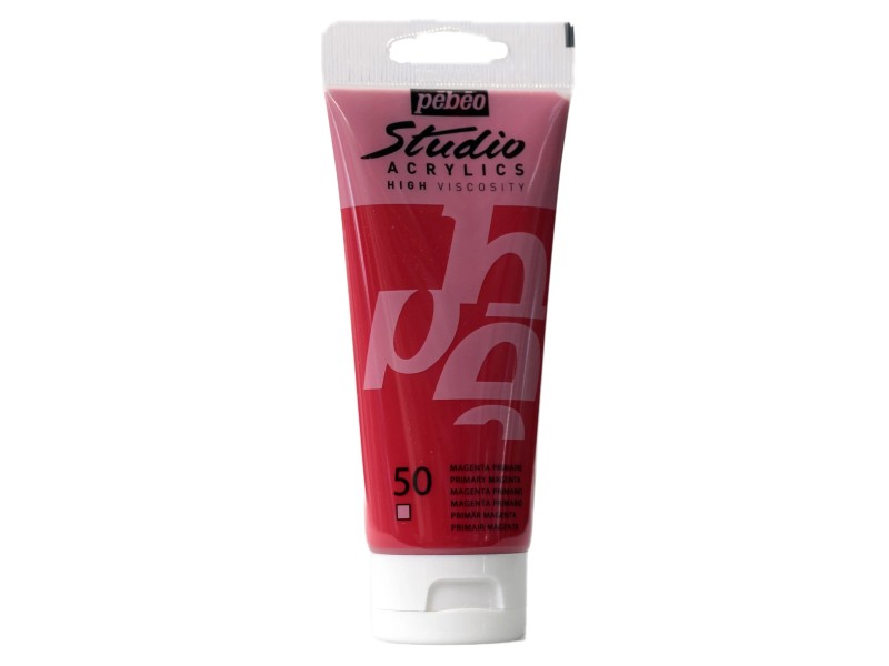 Pébéo Studio Acrylics Acrylfarbe – Magenta Primär, 100 Ml, Pigmentiert & Deckend
