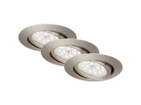 Briloner LED-Einbauleuchten matt Nickel 3er-Set 3,5 W Briloner LED-Einbauleuchten matt Nickel 3er-Set 3,5 W
