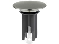 Ventilstopfen Snap Kunststoff-Nickel gebürstet Ø 63 mm / Höhe 65 - 80 mm