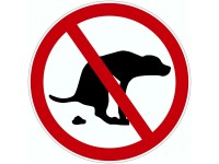 Sticker Hundekot verboten 9,5 x 9,5 cm