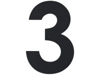 Alpertec Hausnummer Nr. 3 Schwarz