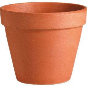 Vaso per piante standard Deroma, Ø 7 cm, terracotta, vaso da fiori classico per interni ed esterni.