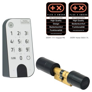 Burg-Wächter ENTRYhome 5001 PIN Türschloss-Set mit Keypad und Zylinder für Pincode-Zugang.