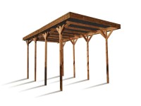 Alpholz Carport Camping-Car KDI Braun B 404 cm x T 802 cm x H 394 cm