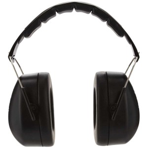 Casque antibruit Peltor noir, réduit le bruit jusqu'à 37 dB, idéal pour les environnements bruyants.