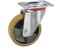 Doerner + Helmer Lenkrolle PU / Aluminium mit Kugellager Ø 10 cm / Breite 3 cm