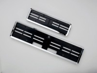 Nummernschild-Set Swiss Klick Chrom Glanz 30 x 8 cm / 50 x 11 cm