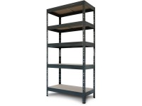 Ar Shelving Schwerlast-Steckregal Rivet M Anthrazit (HxBxT) 180 x 90 x 40 cm