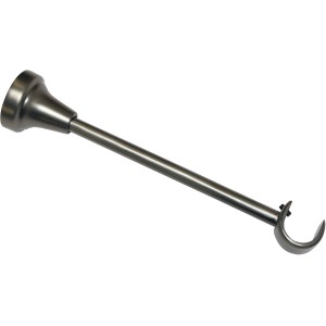 Supporto Gardinia Europa, aperto, 28 cm, argento antico, per bastoni per tende Ø 19 mm.