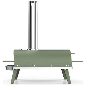 Four à pizza Ziipa Piana en acier inoxydable eucalyptus pour extérieur. Avec thermomètre.