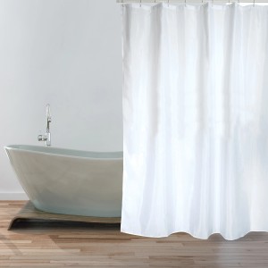 Tenda doccia bianca MSV Snow EVA, 140x180 cm, in bagno.