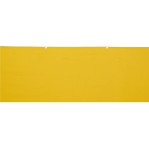 Brise-vue balcon Melville jaune moutarde, 90x500 cm, avec œillets pour une installation facile comme écran d'intimité.