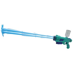 Pistolet à eau Max Liquidator (27,5 cm) vert et bleu tirant de l'eau.